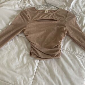 Sparkle tan top